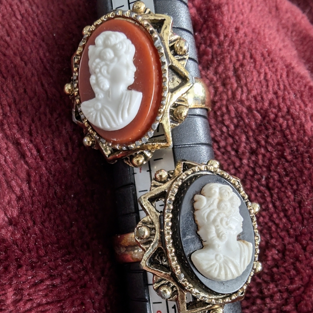 Costume Adjustable Cameo Rings
